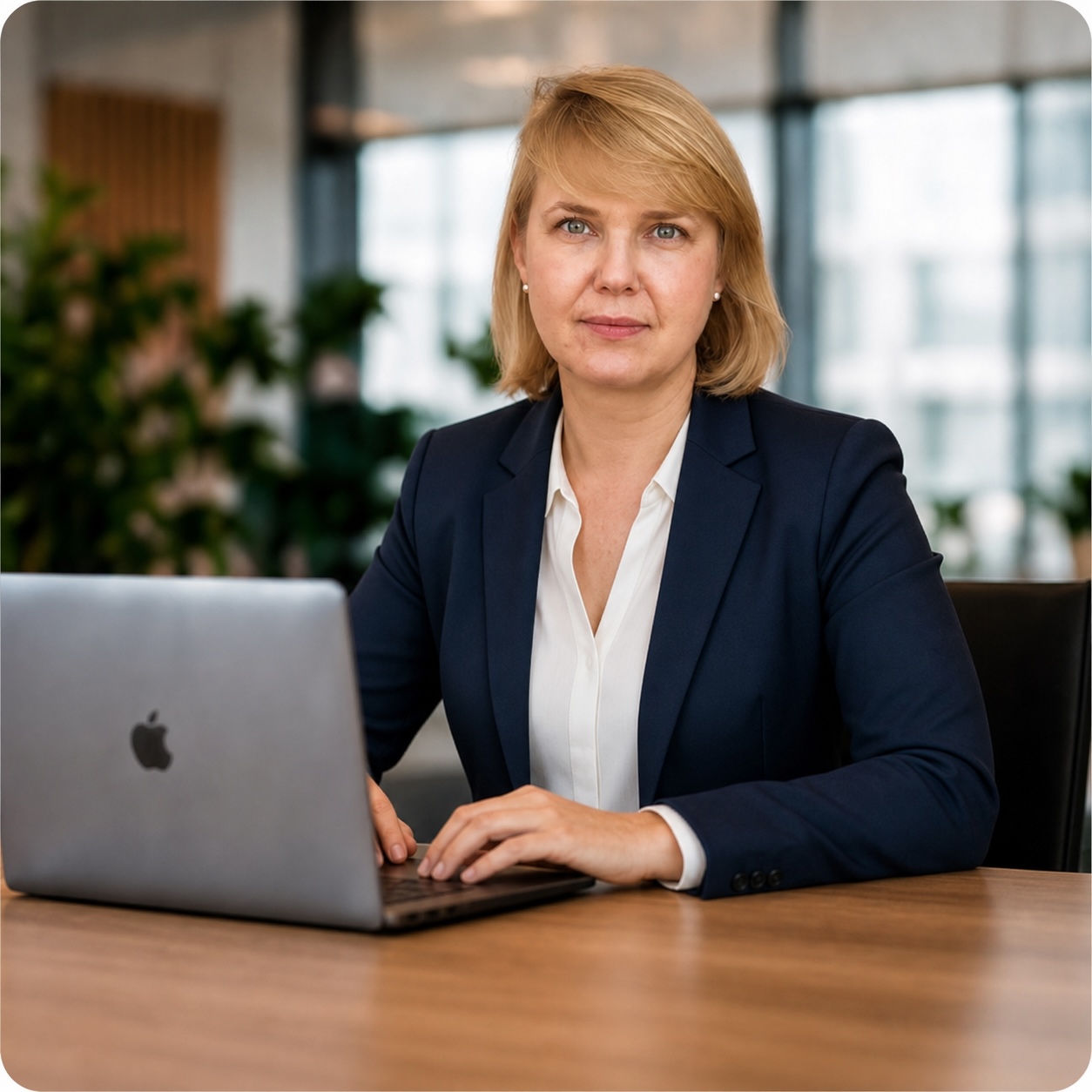 Finančná poradkyňa pri notebooku počas konzultácie