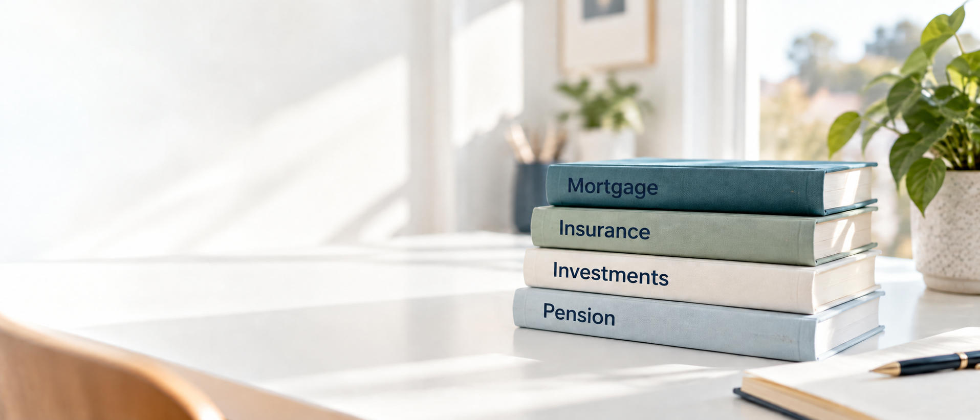 Books and a desk symbolising financial education